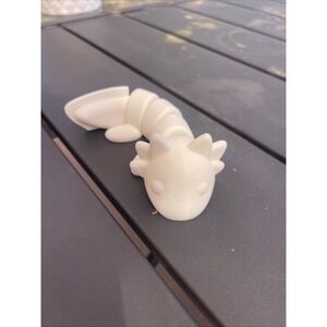3d Printed Axolotl White, Ready To Decorate, Fidget Toy, Craft